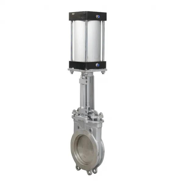 10 Inch Flanged Pneumatic Knife Gate Valve 150LB Stainless Steel Slurry Knife Gate Valve photo-3