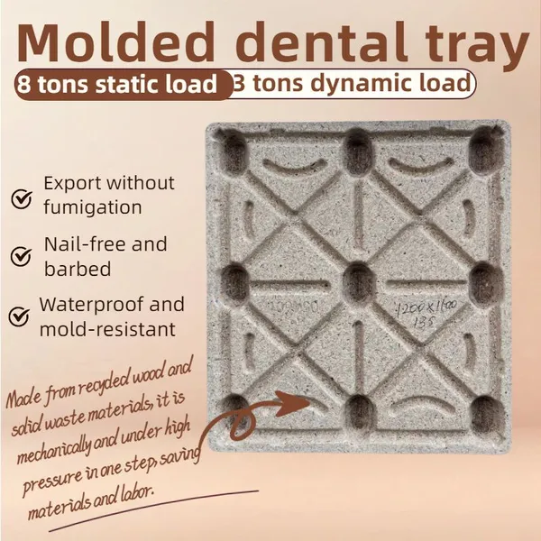 Lightweight Molded Wood Pallet — Saves on Shipping Costs, Four-Way Entry, Stackable