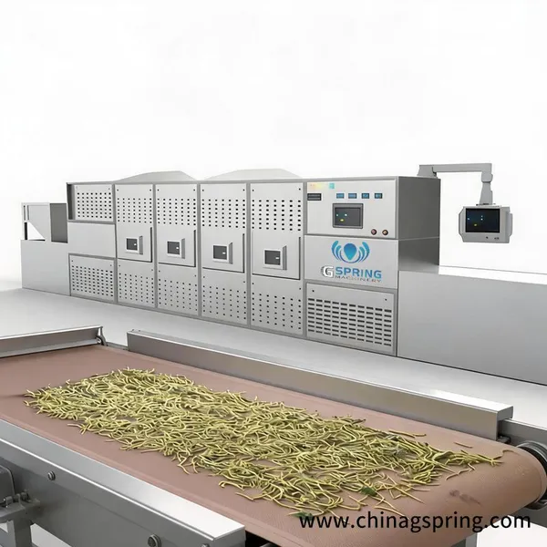 CE Certified Microwave Drying and Sterilization System For Herbs Production Line