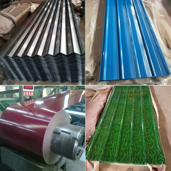 Low Cost MingShang S45C Cold Rolled PPGI Building Materials Wave Prepainted Color Coated Corrugated Roofing Sheet Panels Cutting photo-3
