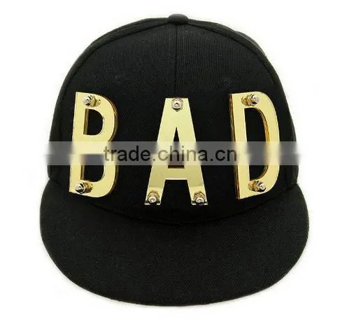 Acrylic Letters Basktetball Snap-back Baseball CapColor Gold and Black - Seen on Rihanna and Nicki Minaj