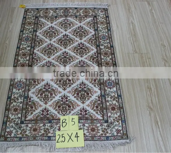 Handmade Carpet Persian Silk Baby Alpaca Rug