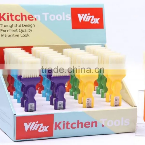 COLORFUL PROMOTIONAL PLASTIC PS + NYLON BRUSH FOR SUPERMARKET photo-2