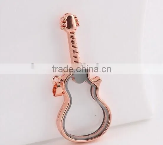 New Products Silver Jewelry Guitar Photo Locket& Floating Locket&costume Jewelry Locket photo-6