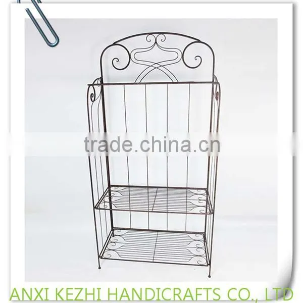 KZ140125 Home Organizer Rack Iron 3-tiers Standing Metal Shelf photo-6