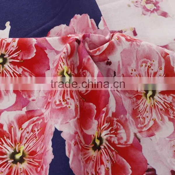 Woven Textiles 100% Cotton Canvas Fabric Printed With Beautiful Flowers photo-6