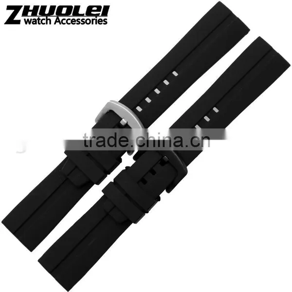 Hotsale 22|24mm Waterproof High Quality Silicone Watch Strap With Stainless Steel Buckle photo-5