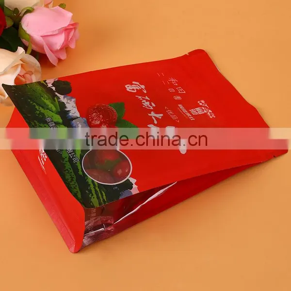 Re-sealable Craft Paper With Side Gusset Red Dates Plastic Bag photo-2