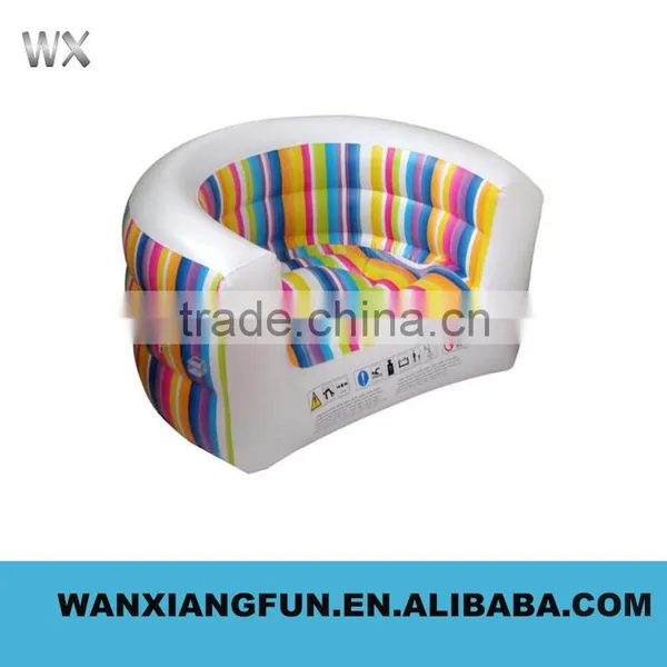 Flocked PVC Inflatable Sofa, China Inflatable Air Sofa Chair, Foot Rest Inflatable Sofa Chair With Pillowair Sofa With Foot photo-3