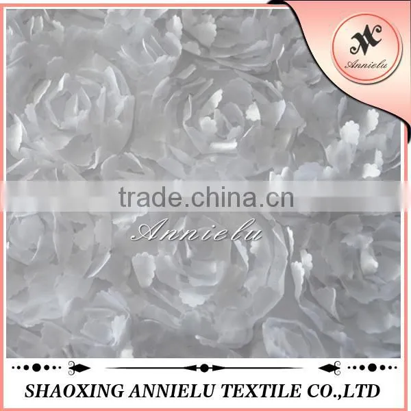 Hot Sale Beautiful Satin Rosette Fabric photo-2