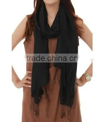 Soft and Silky Water Pashmina Shawl (Black)