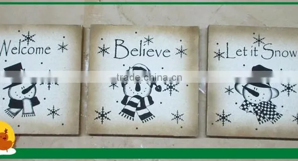 Hot Sale Wooden Frame Christmas Ornaments Drop Shiping