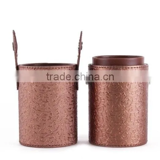 High Quality Brown Makeup Brush Case Bag Cosmetic Brushes Cup Holder Case photo-4