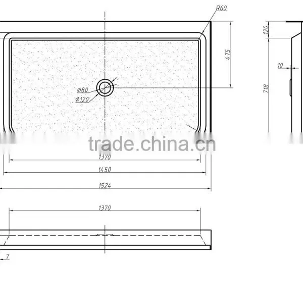 CUPC Rectangle Shower Base,upc America Shower Base,fiberglass and Resin Shower Base photo-4