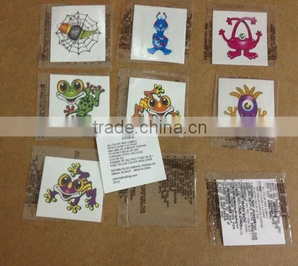 Customized Lovely Cartoon Design Temporary Tattoo Supply for Kids