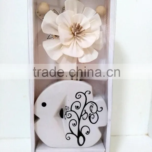 Pure natural fragrance reed diffuser with craft ceramic flower fragrance diffuser