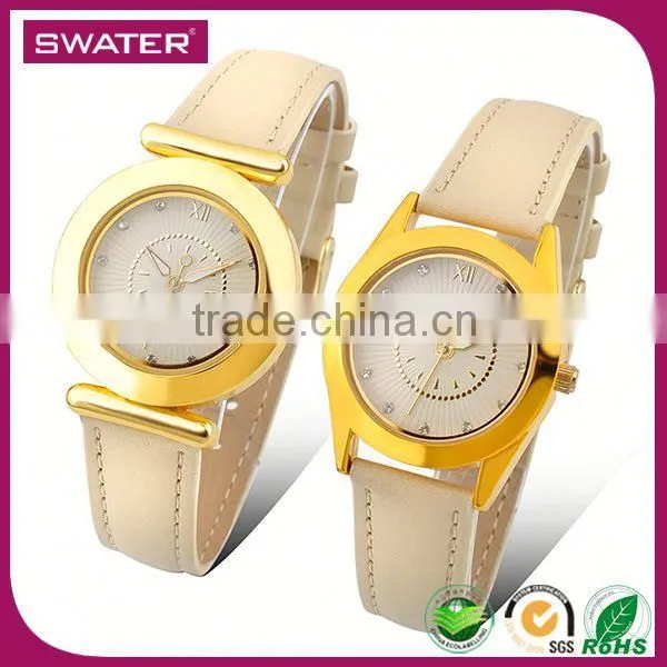 Fashion Jewelry 2016 White Leather Couple Electronic Watch