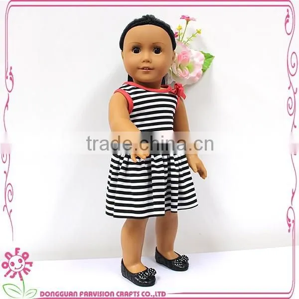 Simple Doll Dress Clothes 100% Cotton ONSALE Striped Outfit for 18 Inch Dolls photo-2