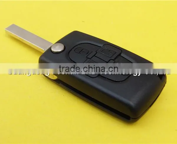 Best Sell 4 Buttons Flip Key Shell for Peugeot 307 Without Battery Place photo-4