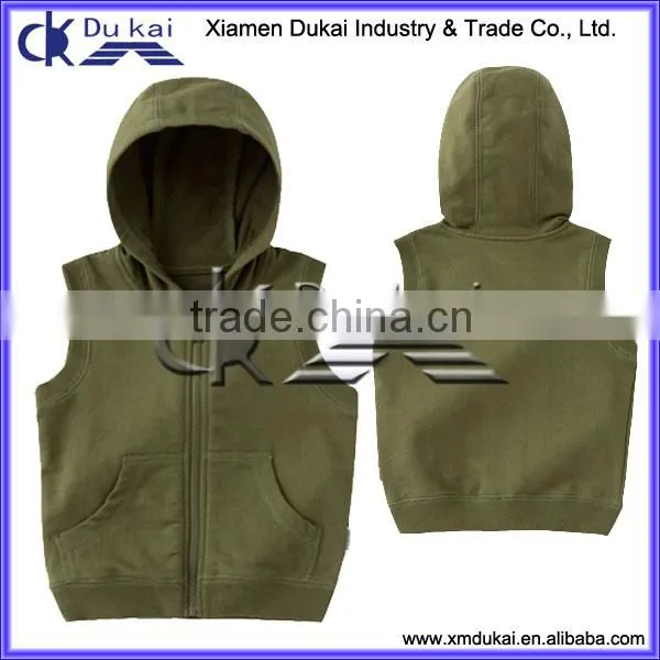 Girl's French Terry Vest With Hood photo-4
