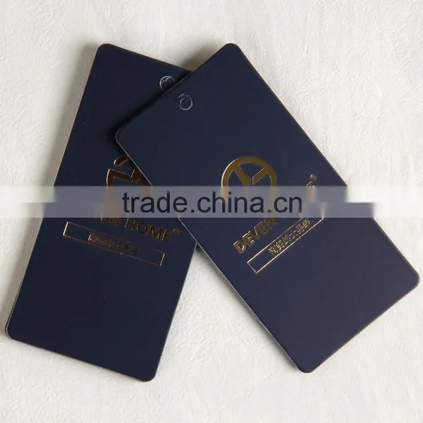 Coated Art Paper Printting Black With Foil Stamping Hangtag for Business Men photo-2