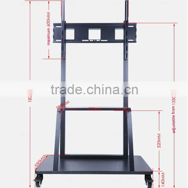 Height Adjustable and Movable Metal TV Stands With Wheels