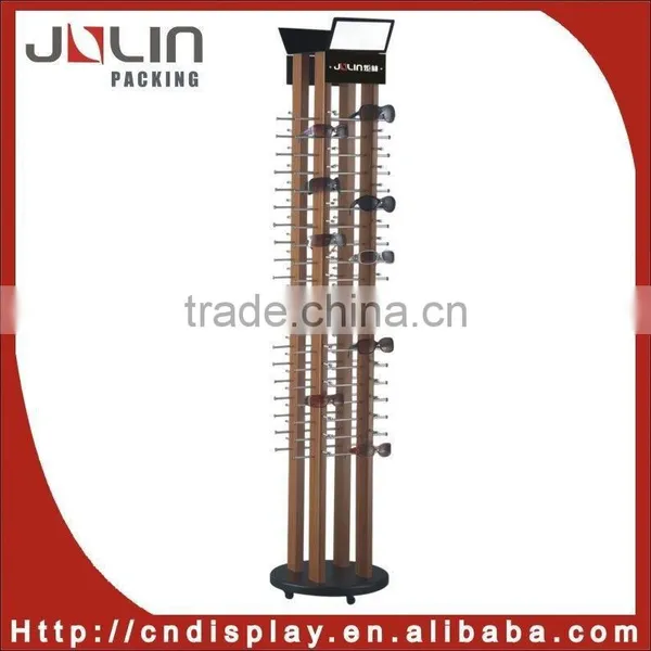 2015 New Wooden Flooring Sunglasses Display Stand Rack