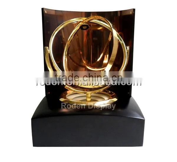 Rotating Wine Barrel Table Decoration Display For Wine Shop