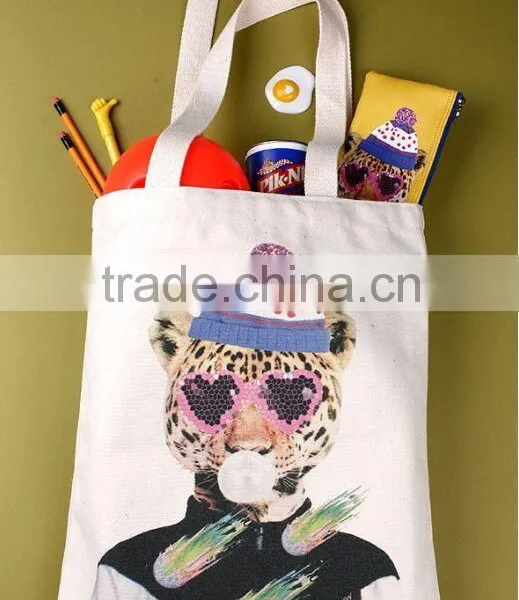 Fashionable Creative Dress Up The Animals Large Shopping Tote Bag photo-3