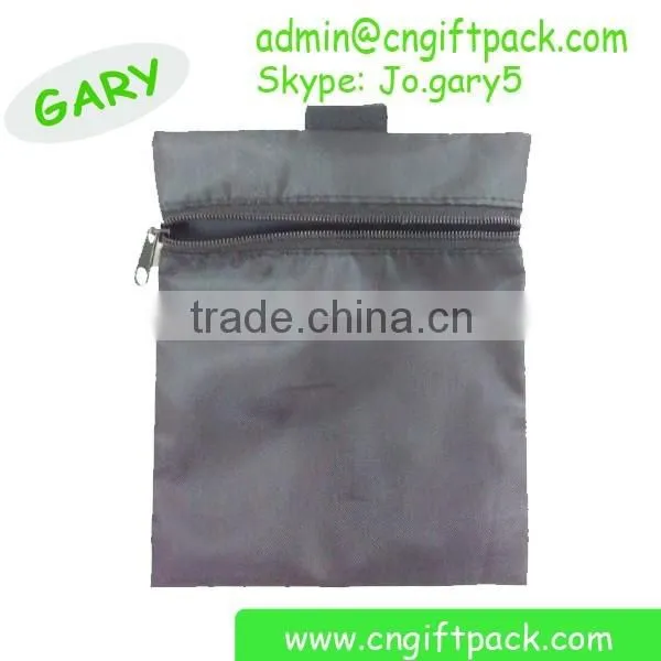 Orange Customer Printed Satin Bag With Zipper photo-2