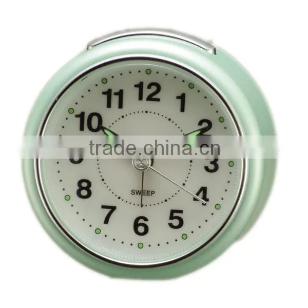 Round Shape Hand Size Silent Sweep Alarm Clocks photo-2