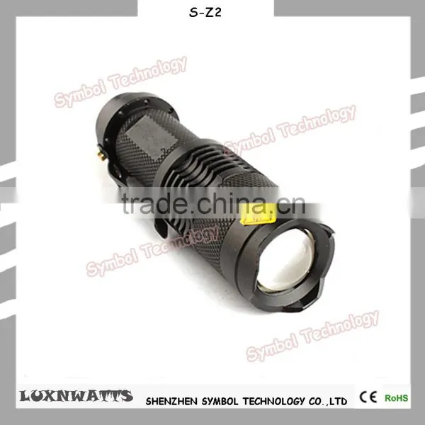 1*14500/1*AA Battery Type 3 Modes LED Zoom Flashlight Torch photo-2
