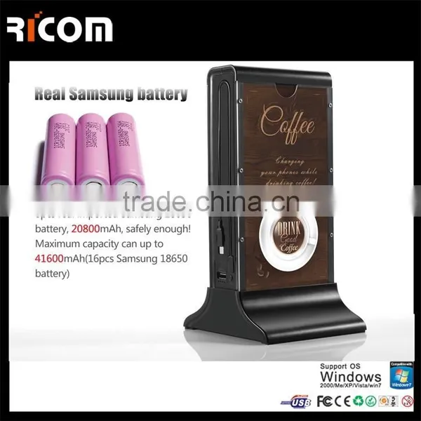 Menu Holder Power Bank for Emergency Coffee Shop,stand Table Menu Power Bank With CE/Rosh Compatible for Phone--PB102--Ricom photo-5