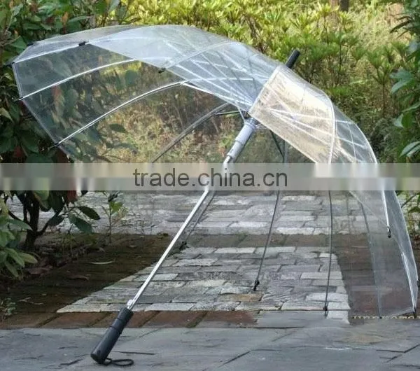 Fashion Promotion High Quality Environmental 16 k Pvc Plastic Umbrellas Transparen photo-6