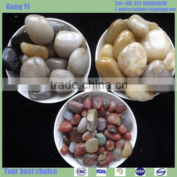 Natural Stone Material and Mixed Color Pebble Stone