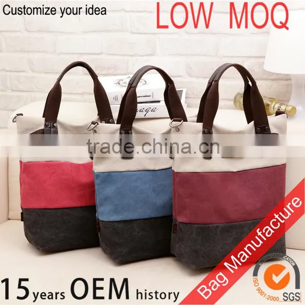 Factory Messenger Shoulder Bag With Stripe / Canvas Hand Bag photo-6