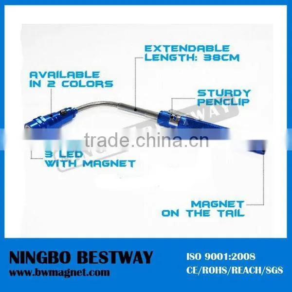 Hot professional Aluminium Magnetic LED Telescopic Flashlight