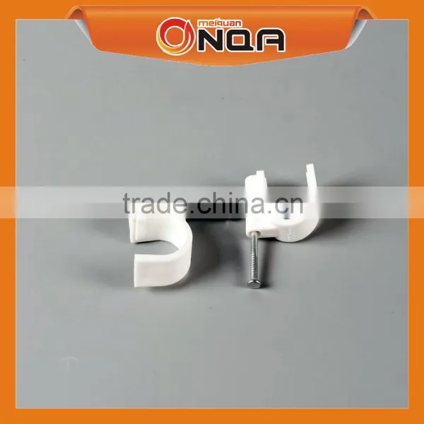 Electric Cable Wire Hammer Nail Wall Clip Plastic Nail Hook Cable Clip 4mm photo-2