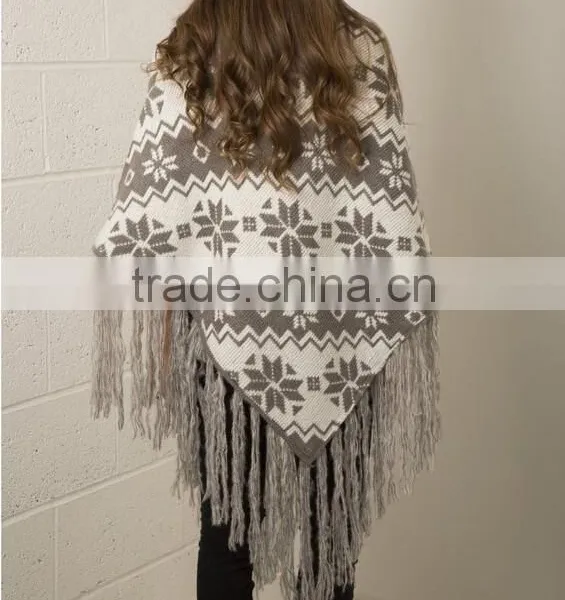 Wholesale Women Knit Poncho, Womens Knitting Pattern Poncho, Poncho Knitwear for Women photo-4