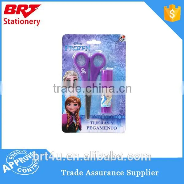 promotional glue stick set with stationery scissors