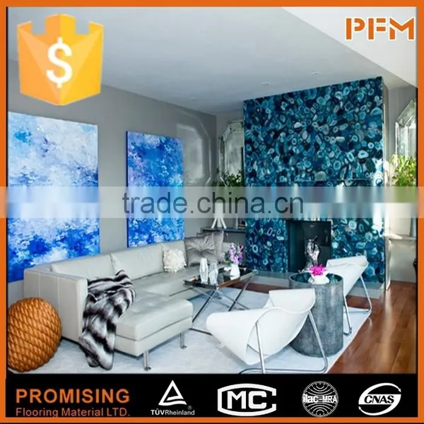 China Wholesale Grade A Ocean Blue Semi Precious Gemstone Agate Stone Slabs photo-5