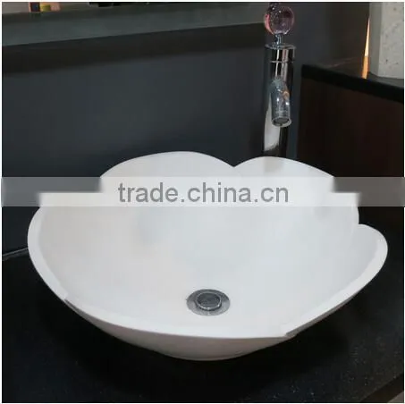 Round Shape Water Wash Solid Surface Basin,Wall Hung Solid Surface Wash Basins, Stone Resin Wash Basin photo-6