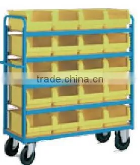 China Factory Iso Certificate Mobile Rack,metal Rack for Plastic Box, Trolley for Plastic Container