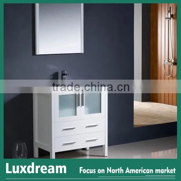 White simple design furniture bath vanity prefab homes