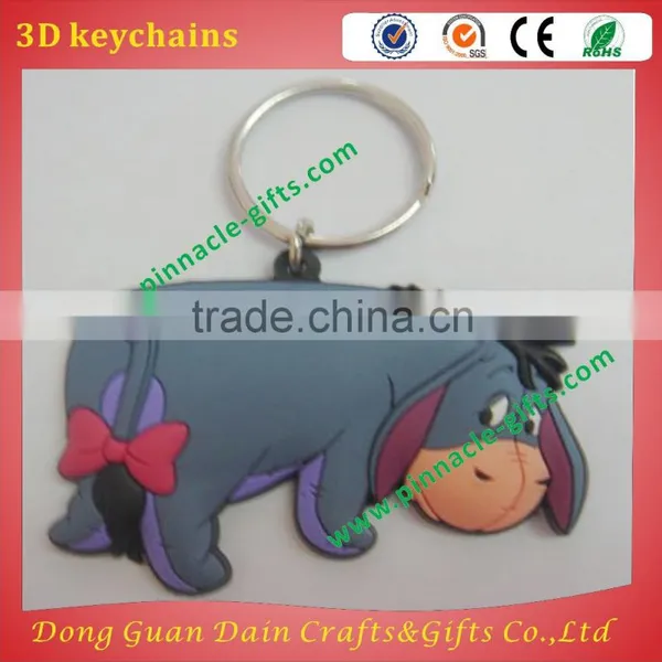 Cartoons 3D Rubber Pvc Souvenir Keychains photo-4