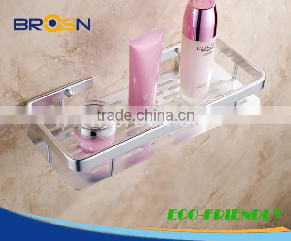 NINGBO Wall Mounted Bathroom Aluninum Double Shelf /SLIVER #1906k