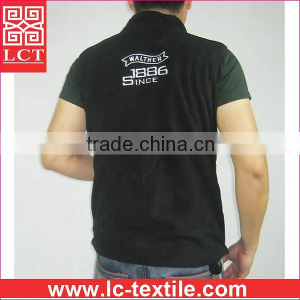 2015 European Popular Cheap Promotional Uniform Hooded Wholesale Fleece Vest With Your Own Brand Embroidered(LCTU0051) photo-2