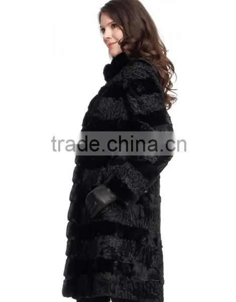 2015 Wholesale Genuine Sheep Fur Coat/new Style Sheep Fur Coat for Women photo-3
