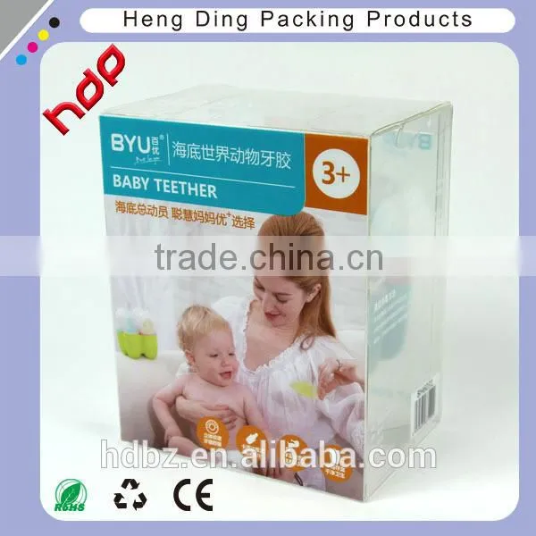 Hot Sale Soft Crease Tuck Top Clear Pvc Boxes for Baby Teether photo-3