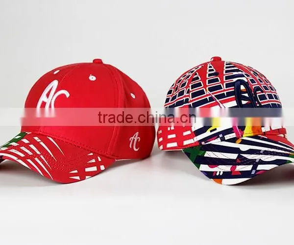 Custom Red Flat Brim 3D Embroidered Logo Baseball Cap photo-5